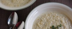 Roasted Cauliflower Onion Soup