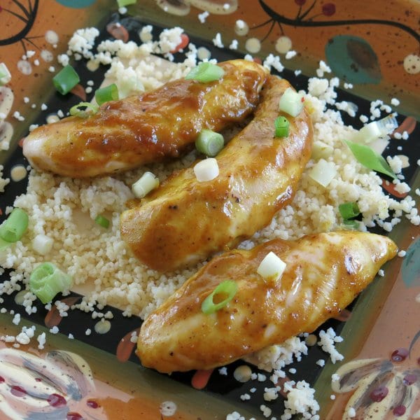 Chicken Curry in a Hurry Recipe on plate over cauliflower rice