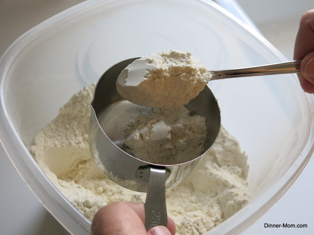 Spooning Flour into measuring cup