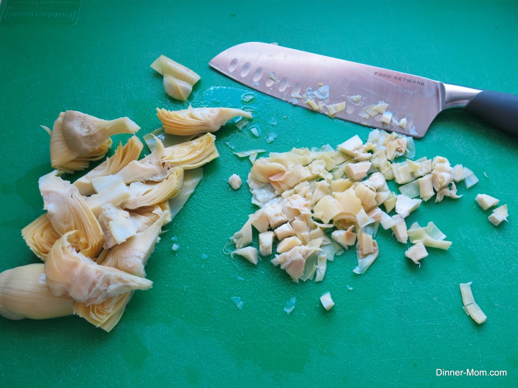 Chopped artichokes