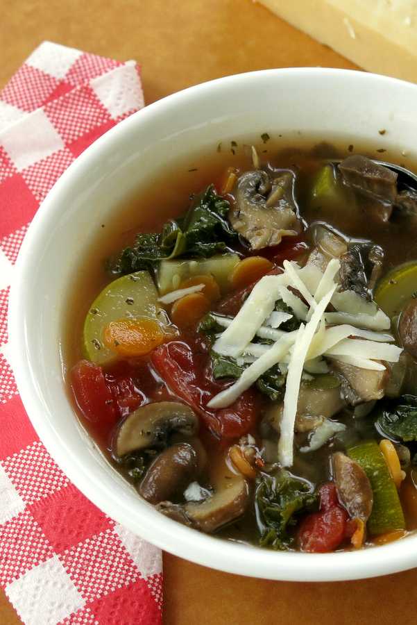 Hearty Homemade Vegetable Soup Recipe in bowl