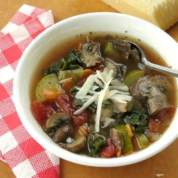 Homemade Vegetable Soup Recipe in a bowl