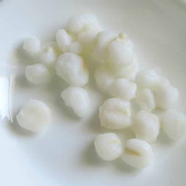 Hominy on plate