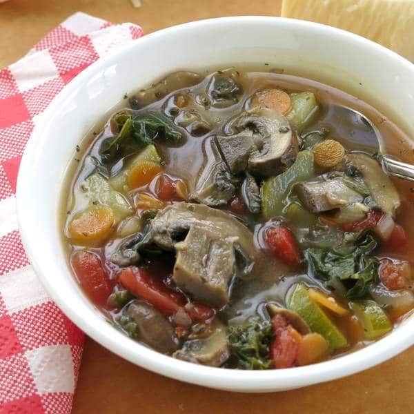 Vegan Vegetable Soup in bowl