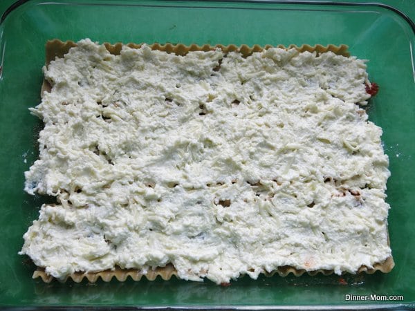 Ricotta, Mozzarella and Egg Mixture Layer