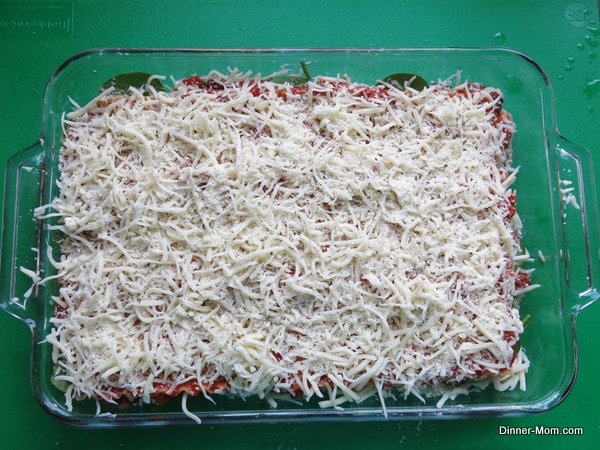 Vegetable Lasagna Ready to go in the Oven