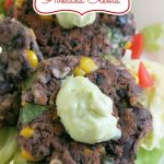 Black Bean Cakes with Avocado Cream