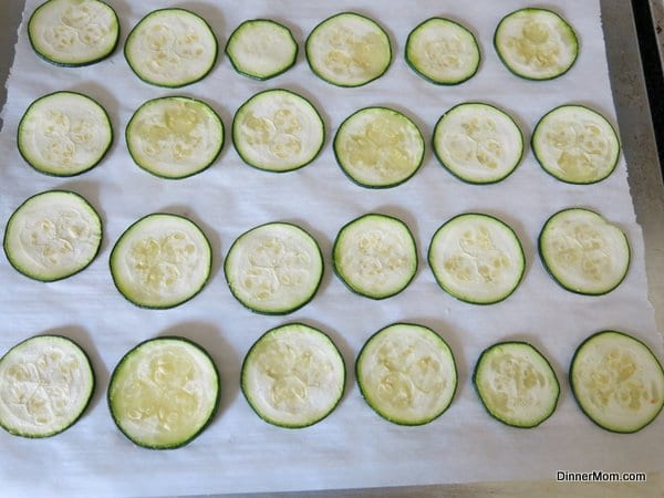Zucchini Slices Ready to Bake