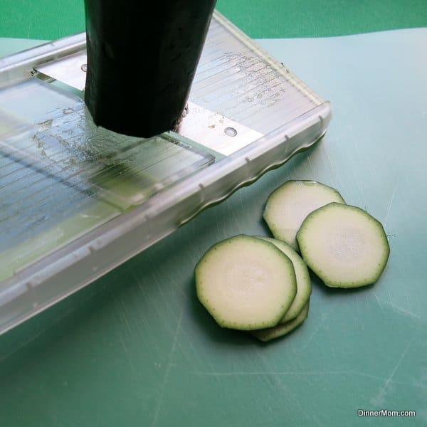 Zucchini Sliced with Mandoline