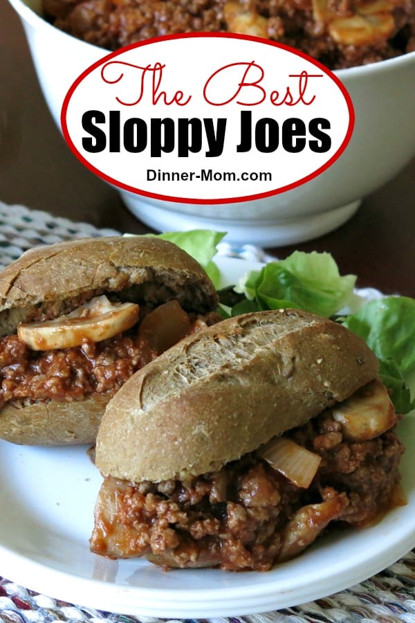 The best sloppy joes have a touch of red wine vinegar in the sauce and are served on a baguette or French bread! This easy weeknight dinner is so much better than what you had as a kid! #sloppyjoes #easydinners