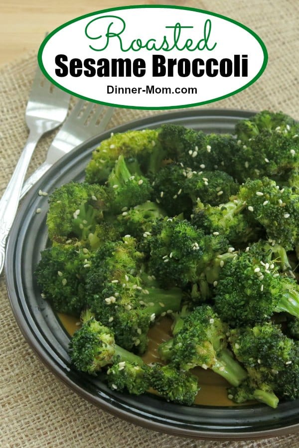 Just a few simple ingredients make Roasted Sesame Broccoli something special. It's an easy side dish or add chicken or shrimp for a complete dinner. #roastedbroccoli #sidedish