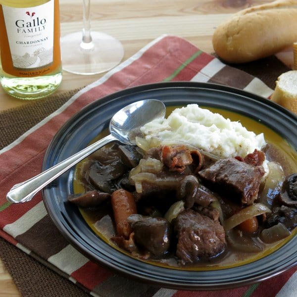 Crock Pot Beef Bourguignon for SundaySupper The DinnerMom