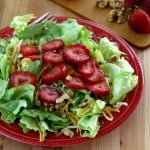 Red Wine Vinaigrettte Dressing over Salad Greens