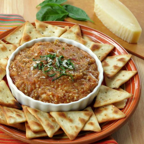 Healthy Roasted Eggplant Parmesan Dip Recipe