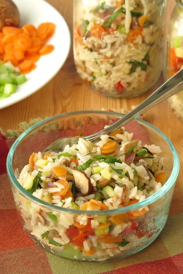 Easy Vegetarian Rice Pilaf in bowl