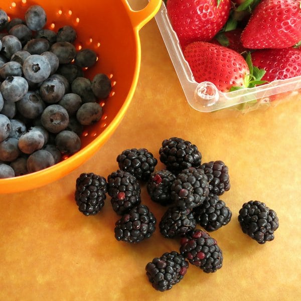 Blueberries, Strawberries and Blackberries