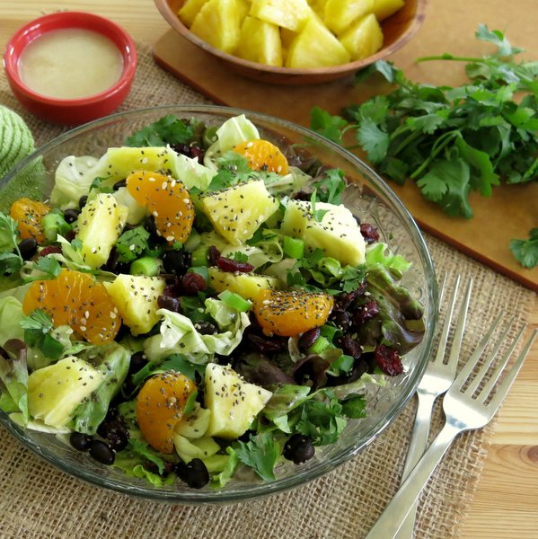 Caribbean Salad with Honey Lime Dressing - The Dinner-Mom