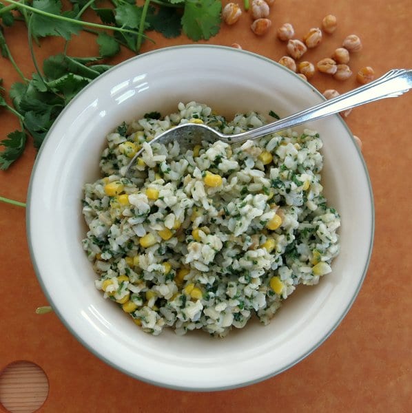 Brown Rice with Cilantro Pesto