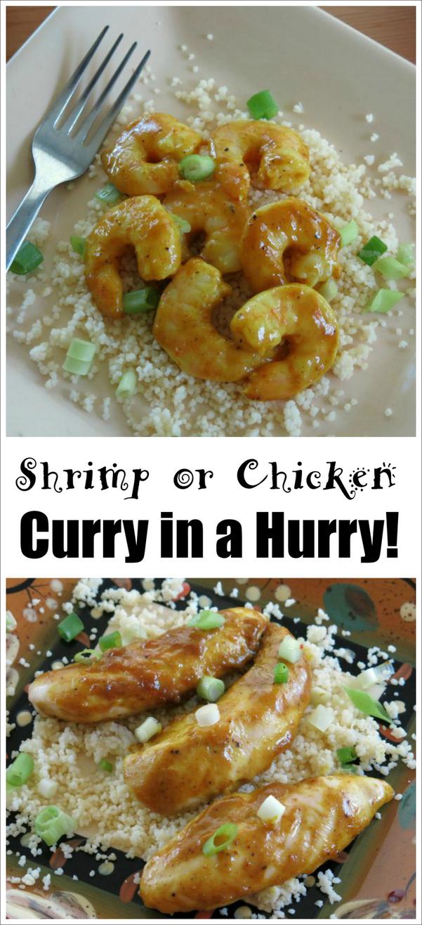 Curry in a Hurry Recipe for Shrimp or Chicken