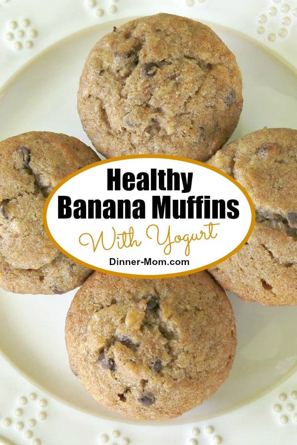 Healthy Banana Muffins with yogurt, whole wheat flour and sweet banana make this recipe good for you...even if you opt for chocolate chips instead of nuts!
#healthybananamuffins #muffinrecipes