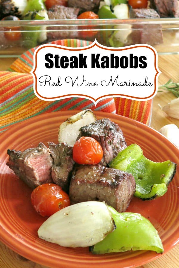 Steak Shish Kabobs in Red Wine Marinade The DinnerMom
