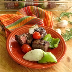 Shish kebobs with Red Wine and Rosemary Marinade