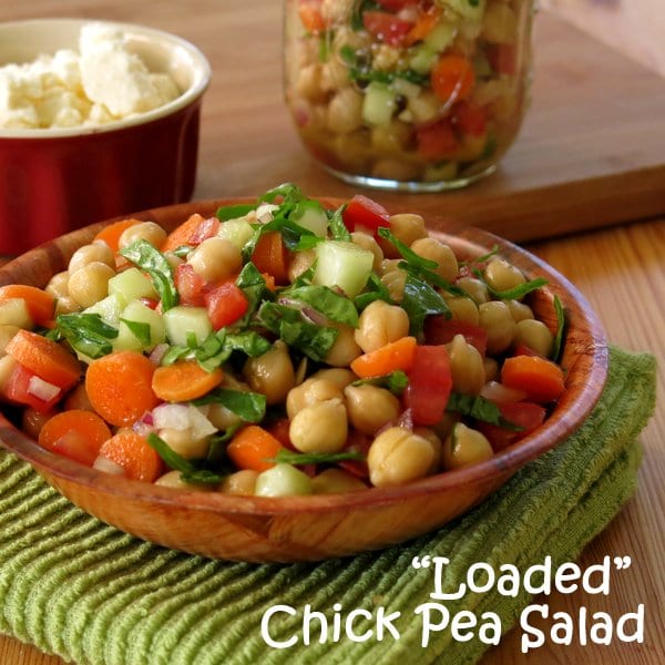 Chick Pea Salad Recipe that is Loaded with Veges