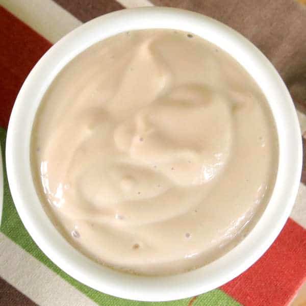 Balsamic Yogurt Dip in a bowl