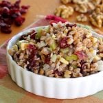 Farro Pilaf Recipe with Cranberries and Walnuts