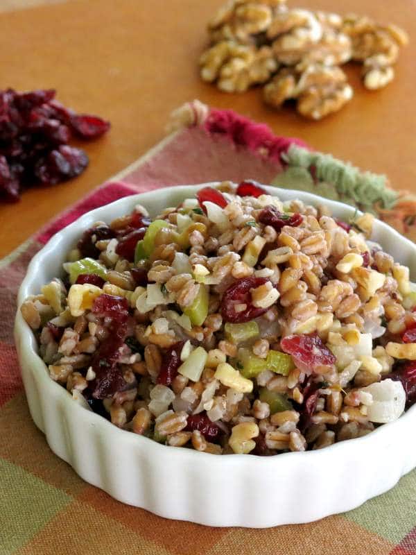 Farro Pilaf with Cranberries and Walnuts The DinnerMom Farro Pilaf with Cranberries and Walnuts The DinnerMom