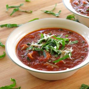 Tomato Florentine Soup with Pasta Recipe