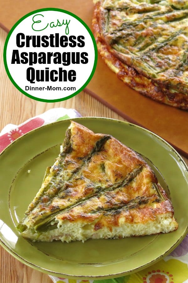 Crustless Asparagus Quiche {Lowcarb, Glutenfree} The DinnerMom