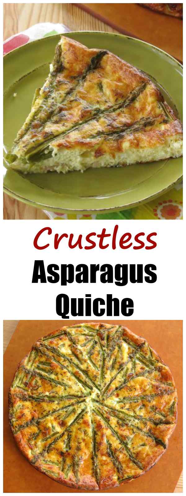Crustless Asparagus Quiche {Lowcarb, Glutenfree} The DinnerMom