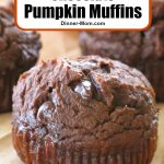 Healthy Chocolate Pumpkin Muffins Pin