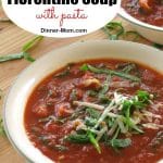 Tomato Florentine Soup with pasta Pin