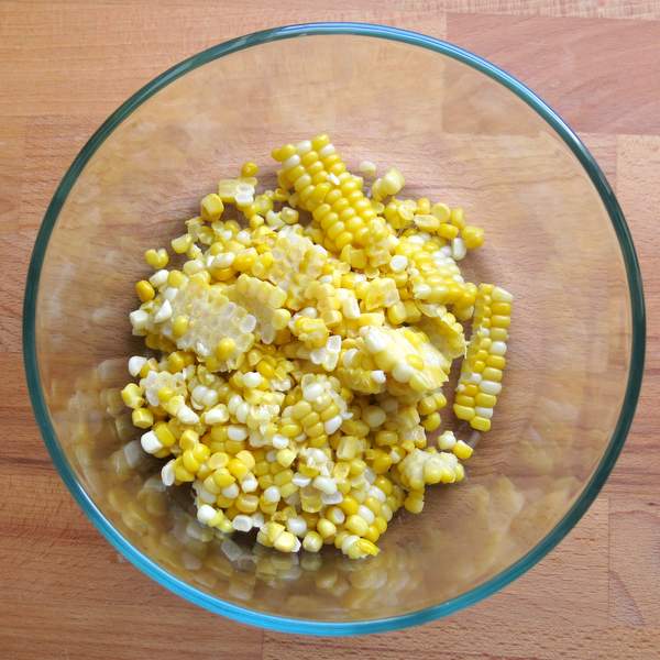 Fresh Corn Cut Off the Cob in a bowl.