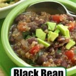 Black Bean Quinoa Soup Recipe Pin