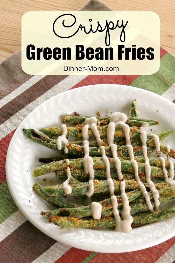 Crispy Baked Green Bean Fries and Balsamic Yogurt Dip is a low-carb, gluten-free recipe that will satisfy your need to crunch. #greenbeanfries #lowcarb #glutenfree