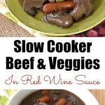 Slow Cooker Beef and Vegetables Pin
