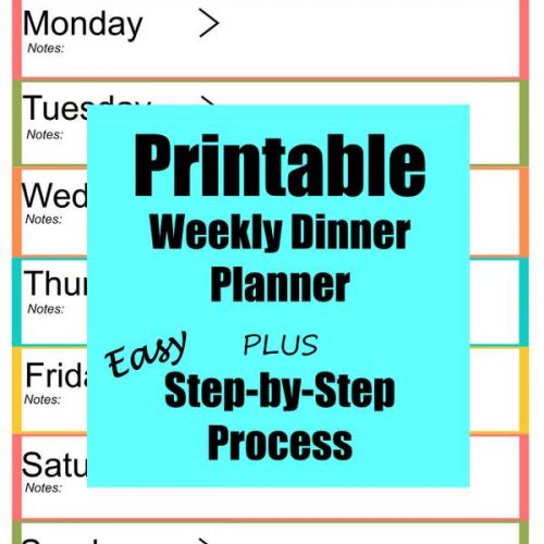 Step by Step Process to Make a Weekly Dinner Plan