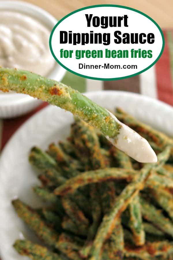 Baked Green Bean Fries with Balsamic Yogurt Dip The DinnerMom