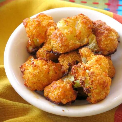 Crispy Cauliflower Bites in a bowl