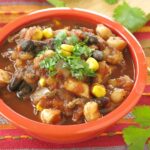 Bowl of easy chicken tortilla soup
