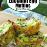 3 zucchini egg muffins on a plate