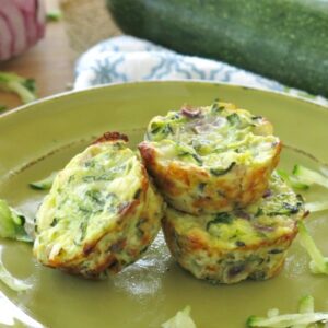 Zucchini and Egg Muffins on plate