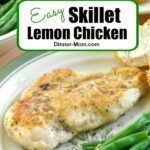 Easy Skillet Lemon Chicken Recipe Pin