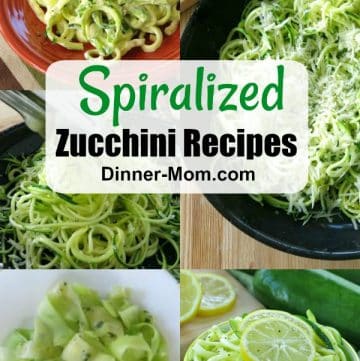 Collage of Spiralized Zucchini Recipes