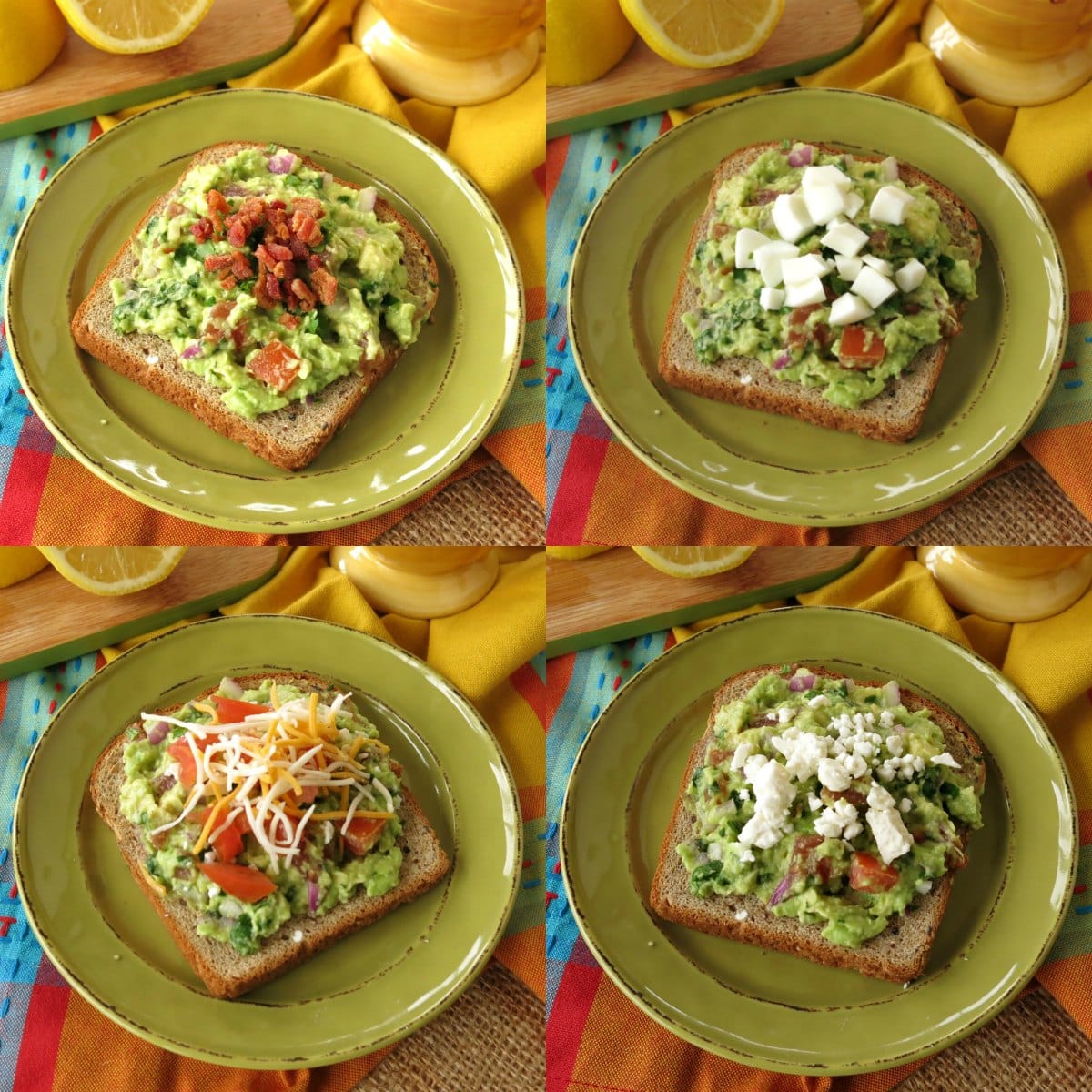 Breakfast Guacamole Toast Recipe and Topping Ideas - The