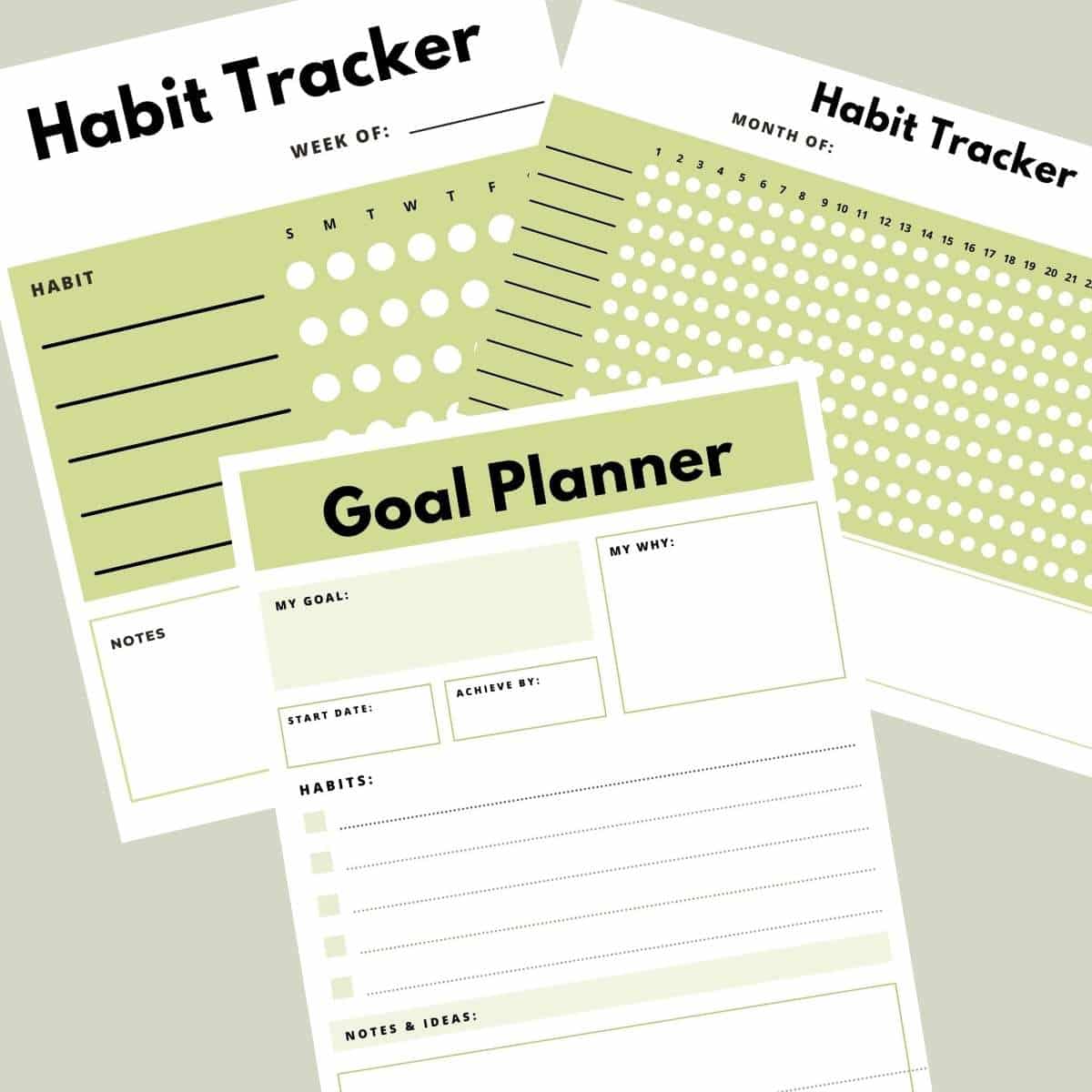 Free Printable Habit Tracker And Goal Planner - The Dinner-Mom