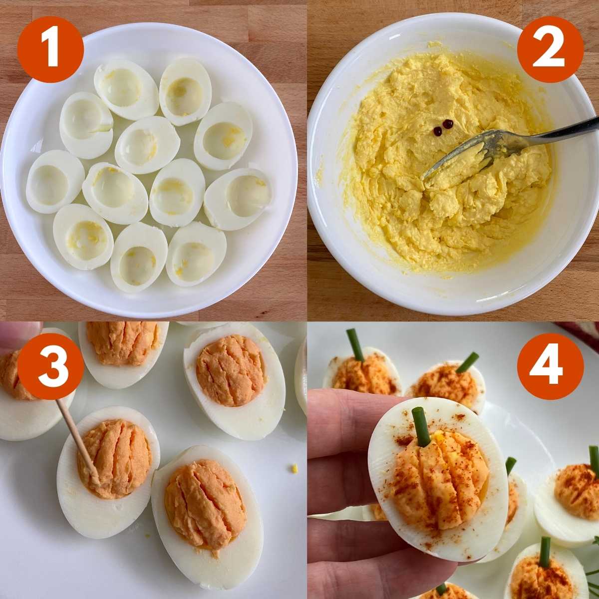 Best Pumpkin Deviled Eggs Recipe - How To Make Pumpkin Deviled Eggs